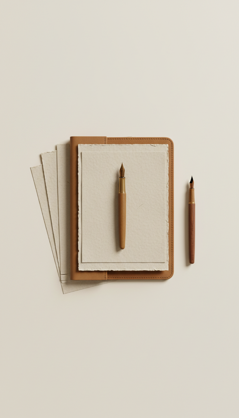 Vintage-Inspired Writing Set With Textured Envelopes