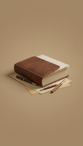 Soft Beige Journal With Ribbon Bookmark